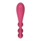 Vibromasseur triple stimulation flexible, anal, vaginale, clitoridienne Tri Ball rouge USB Satisfyer - CC597817