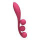 Vibromasseur triple stimulation flexible, anal, vaginale, clitoridienne Tri Ball rouge USB Satisfyer - CC597817