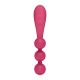 Vibromasseur triple stimulation flexible, anal, vaginale, clitoridienne Tri Ball rouge USB Satisfyer - CC597817