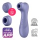 Stimulateur de clitoris 2 embouts Connecté avec technologie Liquid air Pro 2 Generation 3 violet USB Satisfyer - CC597815