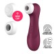 Stimulateur de clitoris 2 embouts avec techonologie Liquid Air Pro 2 Generation 3 rouge USB Satisfyer - CC597814