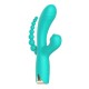 Vibromasseur triple stimulation USB turquoise Snappy Bunny - WS-NV062CTUR