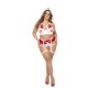 Costume d'infirmière sexy de trois pièces grande taille - MAL6464XCOS