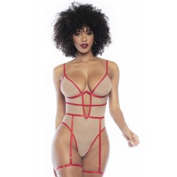 Body chair et couture rouge sexy - MAL8818RED