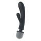 2 en 1 Vibromasseur rabbit et wand noir USB Triple Lover Satisfyer - CC597825