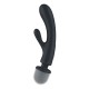 2 en 1 Vibromasseur rabbit et wand noir USB Triple Lover Satisfyer - CC597825