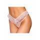 String avec broderie florale rose avec taille en forme de « V » - DG1495ROS