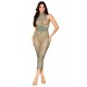 Robe bodystocking en filet dans un design géométrique sans couture - DG0489SAG