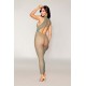 Robe bodystocking en filet dans un design géométrique sans couture - DG0489SAG