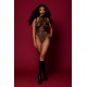 Body en résille avec Harnais simili cuir et chaines - DG13291BLK
