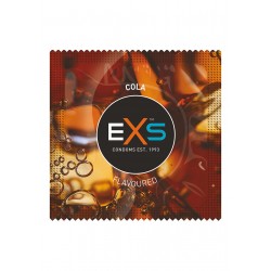 Préservatifs x2 lubrifiés en latex goût cola 54mm - EXS400COLA