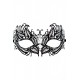 Masque vénitien Greta rigide noir avec strass - HMJ-005BK