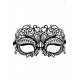 Masque vénitien Giulia rigide noir avec strass - HMJ-035BK