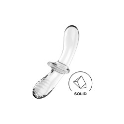 Gode en verre borosilicaté massif transparent Double Crystal Satisfyer - CC597829