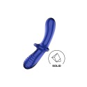 Gode en verre borosilicaté massif bleu Double Crystal Satisfyer - CC597828