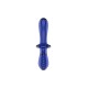 Gode en verre borosilicaté massif bleu Double Crystal Satisfyer - CC597828