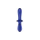 Gode en verre borosilicaté massif bleu Double Crystal Satisfyer - CC597828