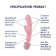 2 en 1 Vibromasseur rabbit et wand rose USB Triple Lover Satisfyer - CC597843