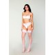 Soutien-gorge Demi-seins à armatures en fine dentelle blanche - DG13252WHT