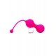 MINA Rose, Boules de Geisha en silicone médical USB avec télécommande - BQ130PNK