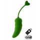 PIMENTO, Un Œuf vibrant avec télécommande, couleur et forme Piment en silicone médical - B137GRE