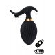 WAVE , Un Œuf vibrant noir USB avec stimulation clitoridienne, doté d'une télécommande - B54BLK