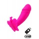 BUTTERFLY, Mini Vibromasseur avec stimulateur clitoridien Papillon rose USB, avec télécommande - BQ162PNK