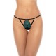 Nuisette et string noir et vert - MAL7558BKEM