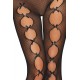 Collant fantaisie résille noir avec liseré à l'arrière - DG0528BLK