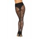 Collant fantaisie noir avec imprimé culotte - DG0529BLK