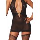 Nuisette avec porte jarretelles et fouet - DG13704BLK