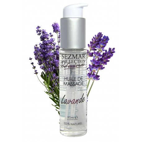Huile de massage professionnelle Lavande 100% naturelle 50 ml - SEZ093