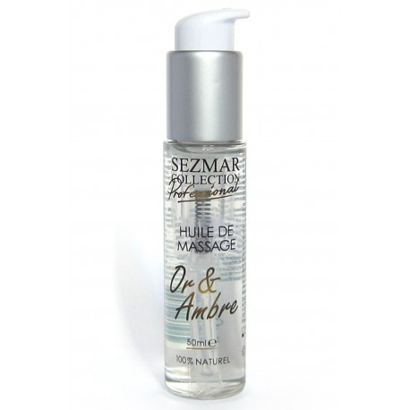 Huile de massage professionnelle Or Ambre 100% naturelle 50 ml - SEZ094