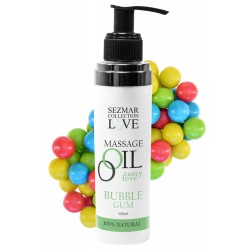 Huile de massage comestible bubble gum 100ml