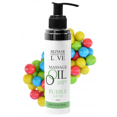 Huile de massage comestible bubble gum 100ml