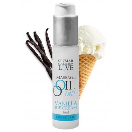 Huile de massage comestible parfum Vanille ice Cream