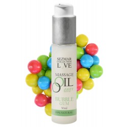 Huile de massage comestible parfum bubble gum