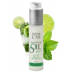 Huile de massage comestible parfum menthe