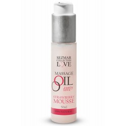Huile de massage comestible parfum fraise