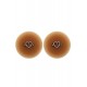 Paire de cache-tétons piercing barre coeur faux diamant peau métisse - XP004M