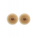 Paire de cache-tétons piercing barre faux diamant peau claire - XP001C