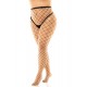 Collant grande taille large maille noire - MAL1106XBLK