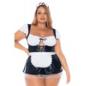 Costume sexy soubrette grande taille 3 pièces - MAL60043XASHW