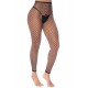 2 en 1 Top ou pantalon en résille noire - MAL1120BLK