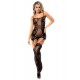 Combinaison en résille noire - MAL1105BLK