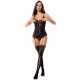 Combinaison en résille noire - MAL1104BLK
