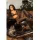 Top et pantalon en dentelle florale noire - MAL1915BLK