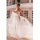 Ensemble 4 pièces blanc, bustier, string et 2 jarretières - MAL8933WHT
