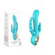 Vibromasseur rabbit bleu avec chapelet vibrant - TOZ-024BLU
