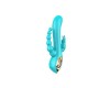 Vibromasseur rabbit bleu avec chapelet vibrant - TOZ-024BLU